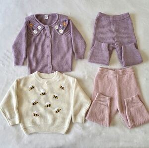 Baby Girl Outfit Set 18-24M Knit Bundle